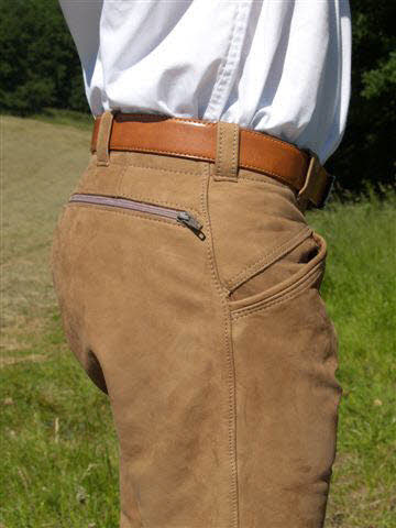 Lederhose Bermuda Mod. 108L Lavara rehbraun